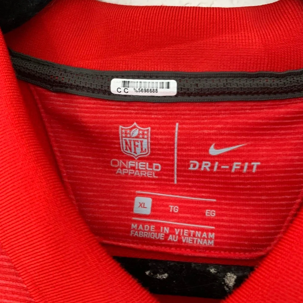 Nike NFL Tampa Bay Buccaneers Polo Men‎ XL Red Dri-FIT Onfield Football Tailgate